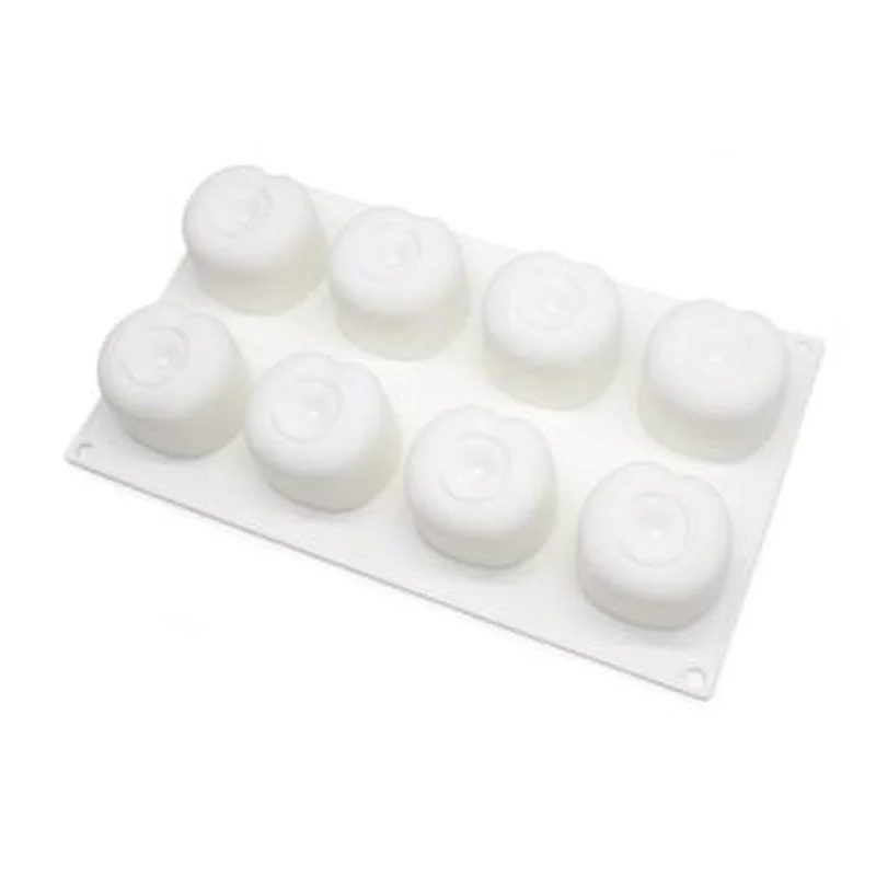 

8 Holes 3D Apple Cake Moulds Silicone Mold Mousse Art Pan for Ice Creams Chocolates Pudding Jello Pastry Dessert Baking Tools