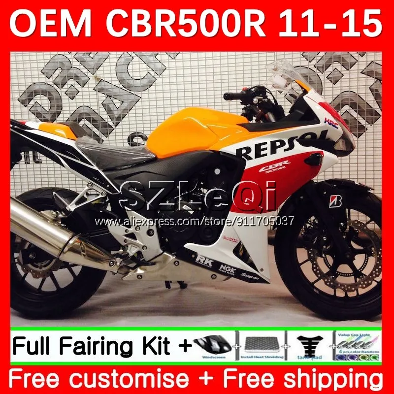 Новая инъекция Repsol для HONDA CBR 500R 500 CBR500 R RR CBR500R 11 12 13 14 15 500CC 2011 2012 2013 2014 2015 обтекатель 60LQ.88