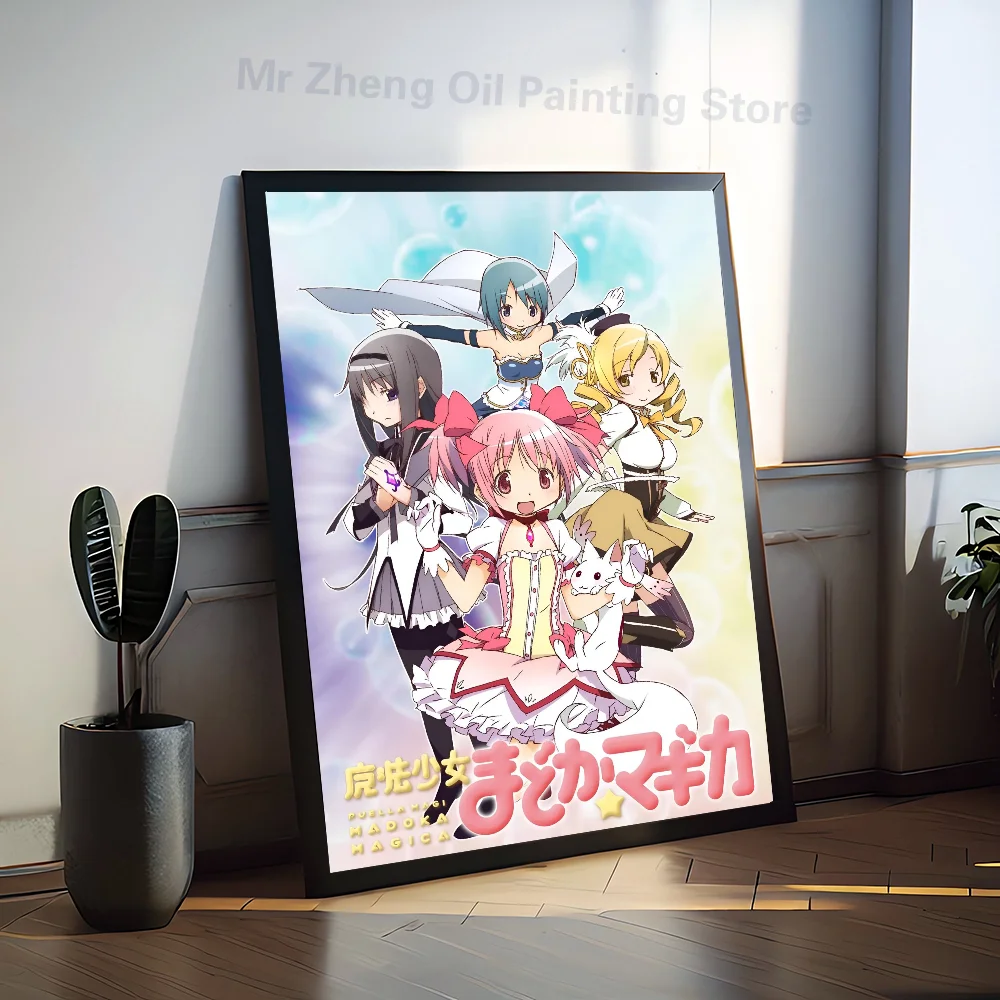 Puella Magi Madoka Magica Heroine Girl Atlas Плакат HD Настенное искусство Домашний декор для