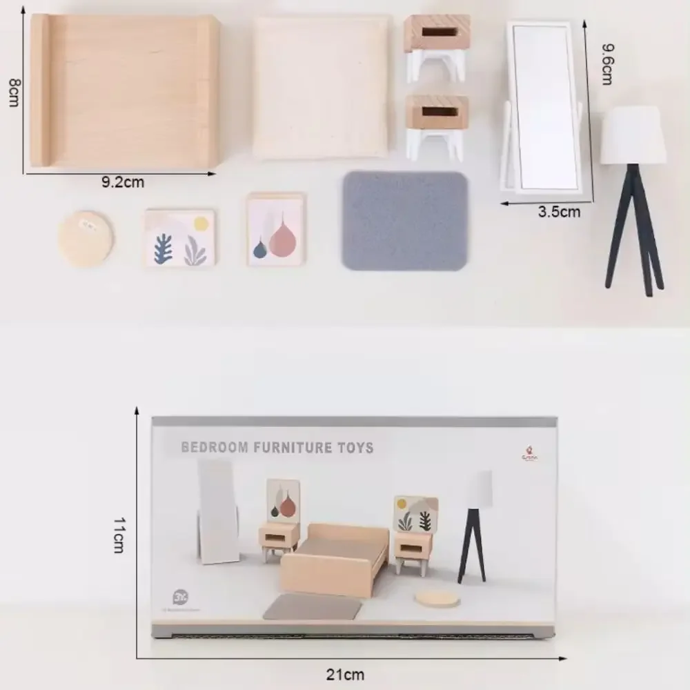 Мебель для кукольного домика Миниатюрная игрушка деревянный кукольный домик