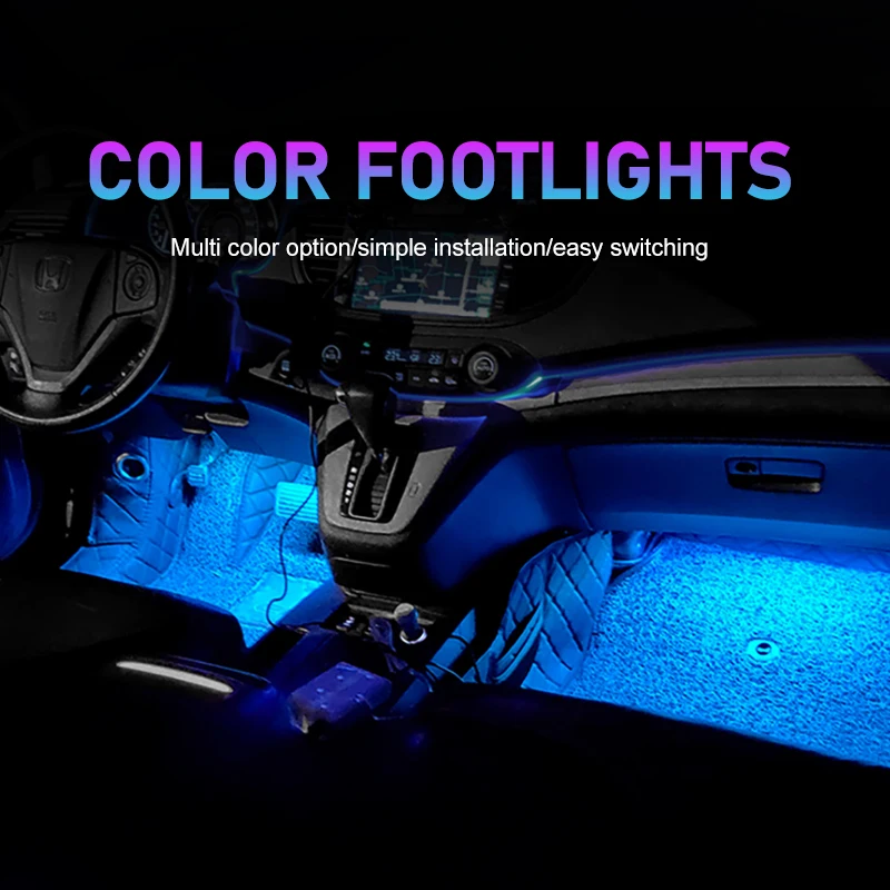 

18led Car interior atmosphere one tow two monochrome refitted decorative footlights