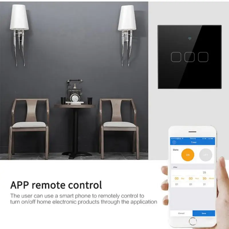 

Timing Touch Switch Tuya Wifi Eu Standard Single Fire Line App Control Switch No Neutral Required Eu Wall Switch New Smart Home