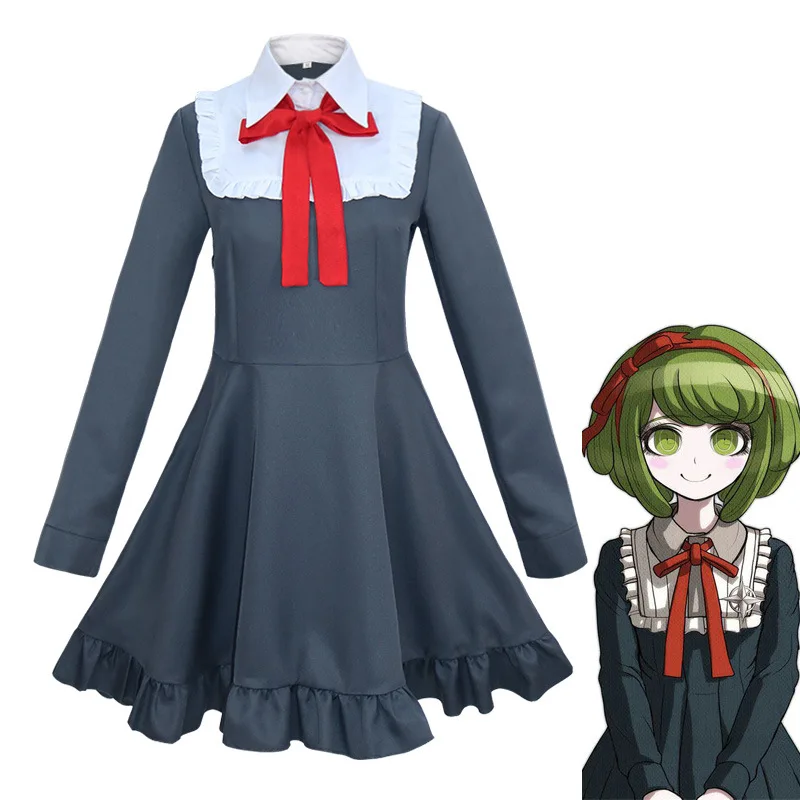 

Danganronpa Cosplay Monaka Cosplay Costume Monaca Towa Dress Set Dangan Ronpa Women Uniform Girl Dress