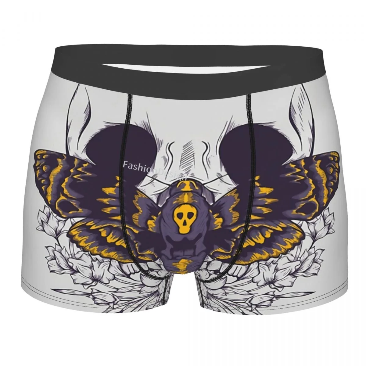 

Death Moth Art Hip Hop Underpants Homme Panties Men's Underwear Ventilate Shorts Boxer Briefs