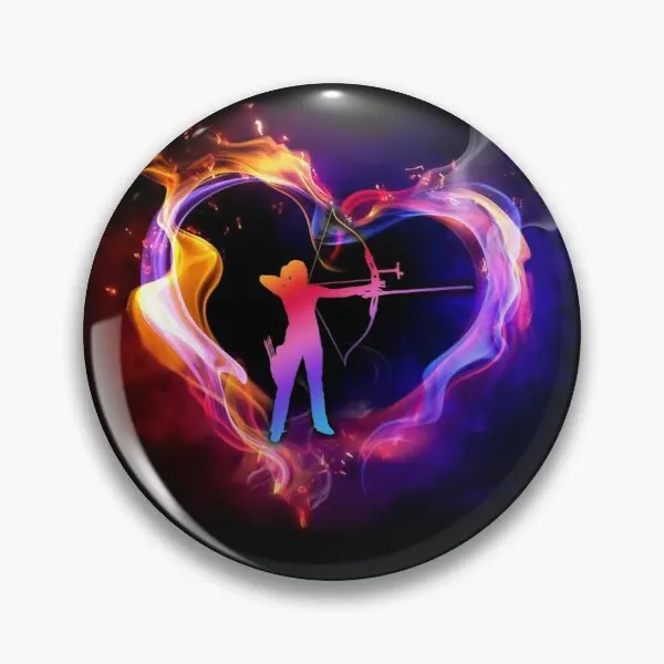 

Archery Heart Shape Art Customizable Soft Button Pin Cartoon Metal Creative Fashion Collar Decor Gift Funny Badge Hat Lapel Pin