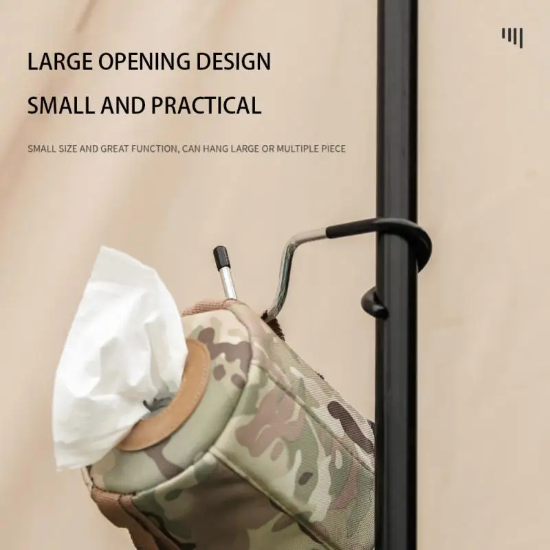 

Strong Compatibility Camping Equipment Outdoor Accessories Reliable One-piece Design Small Camping Light Pole Hook Large Opening