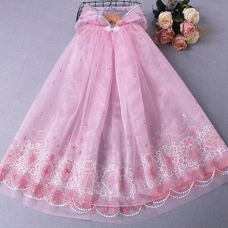 Костюм для косплея накидка с капюшоном девочек звезда снежинки Павлинье перо