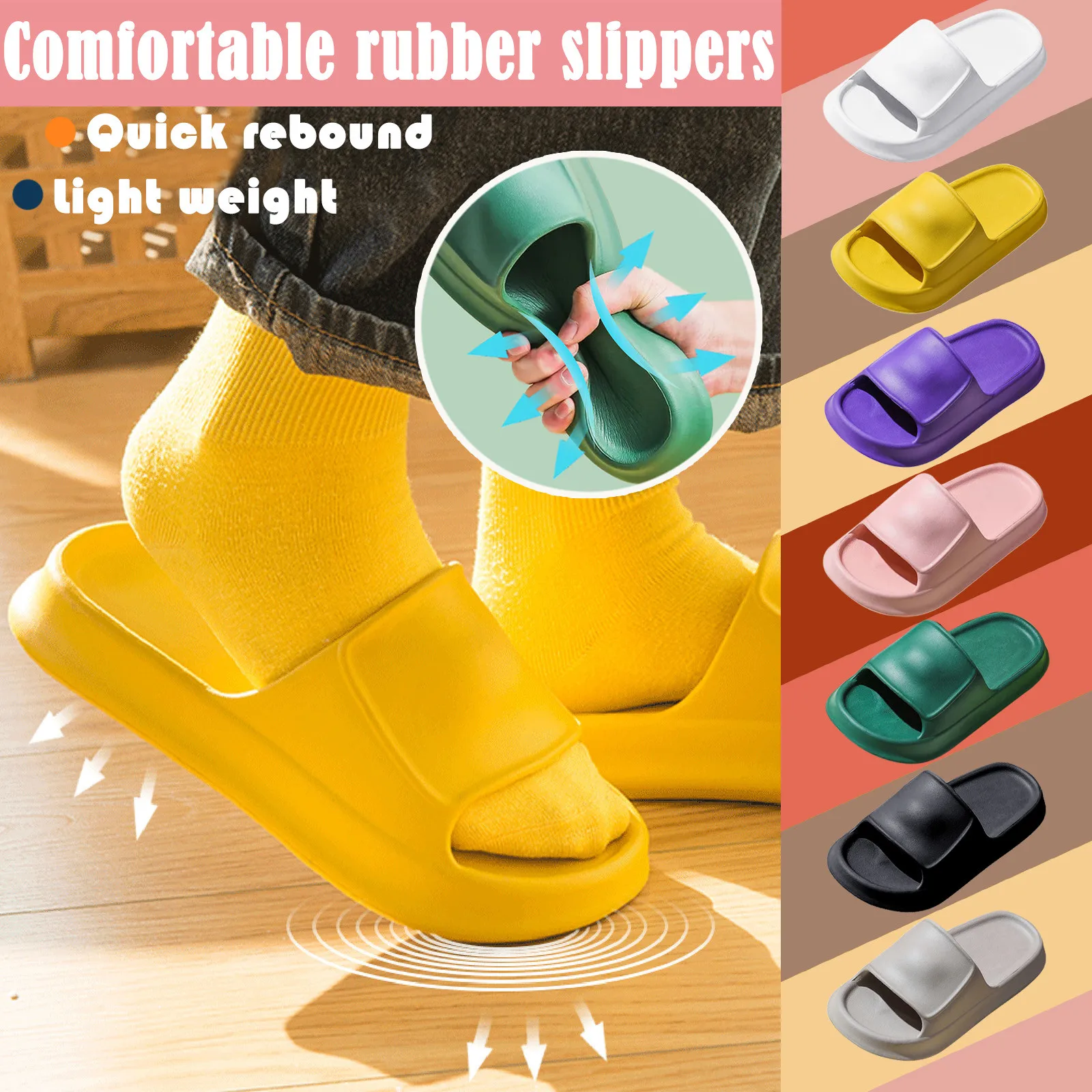 

Men Thickened Family Slippers Home Indoor Shoes Non Slip Breathable Flip Flops Man Male Sandals Unisex Platform Footwear Slipper