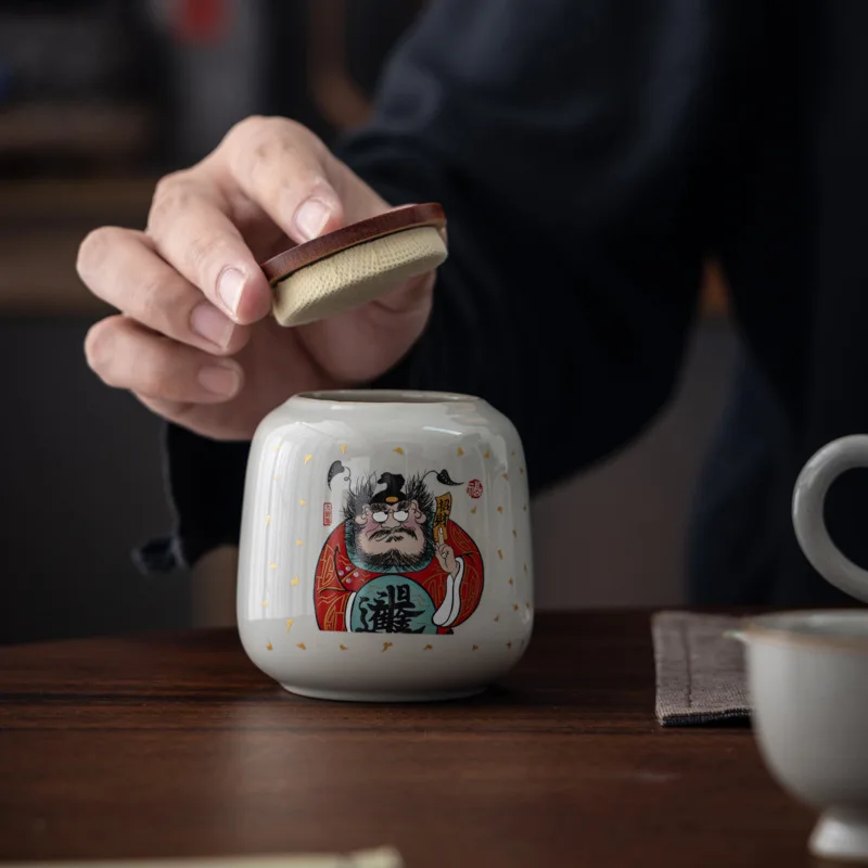 Zhong Kui Чайная банка Керамическая герметичная Маленькая упаковочная продукция для