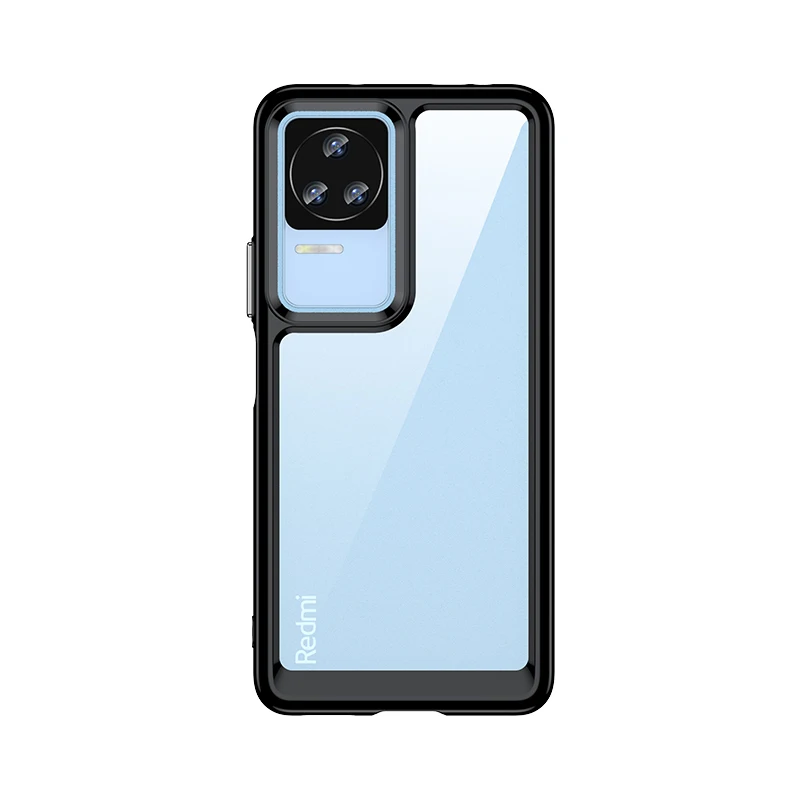 Hard Clear Phone Case For Poco F4 Case For Poco F4 Coque Fundas Translucent Soft TPU Frame Shockproof Phone Bumper For Poco F4