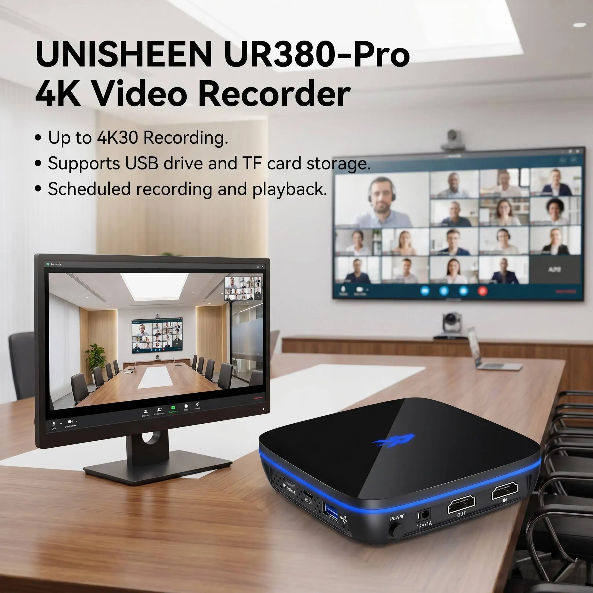 Фото UNISHEEN UR380-Pro: Автономный видеорегистратор 4K с функцией паузы записи и HDMI-входом №4