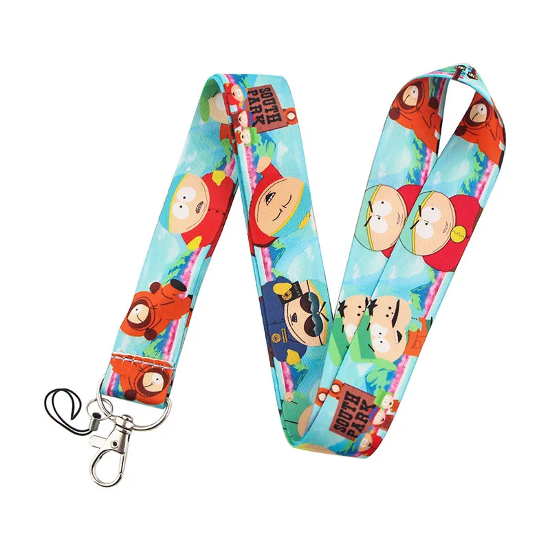

Cartoon South Park Keychain Strap Lanyard Kawaii Toys Hanging Rope Mobile Phone Rope Cartoon Cute Toys Birthday Gift for Kids