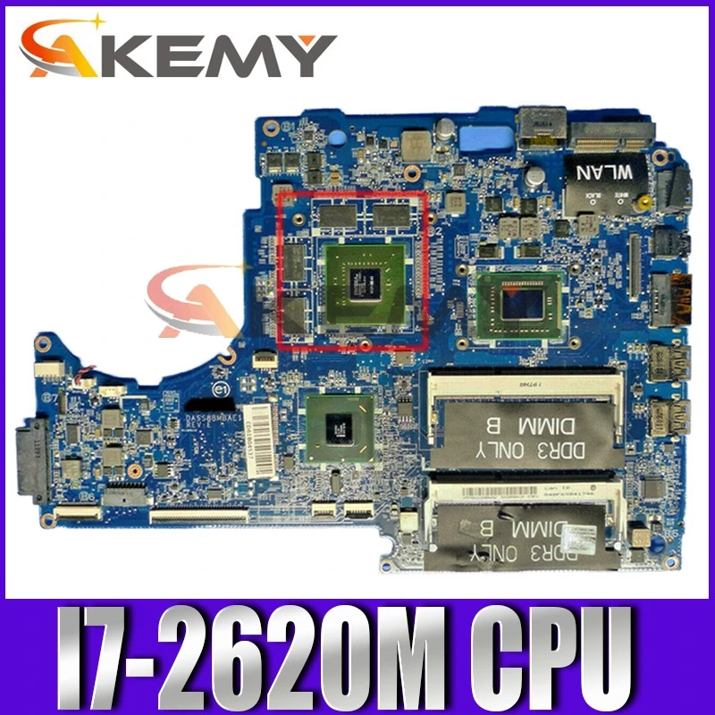 

Original Laptop motherboard For DELL XPS 15 L511Z I7-2620M Mainboard CN-05RPKT 05RPKT DASS8BMBAE0