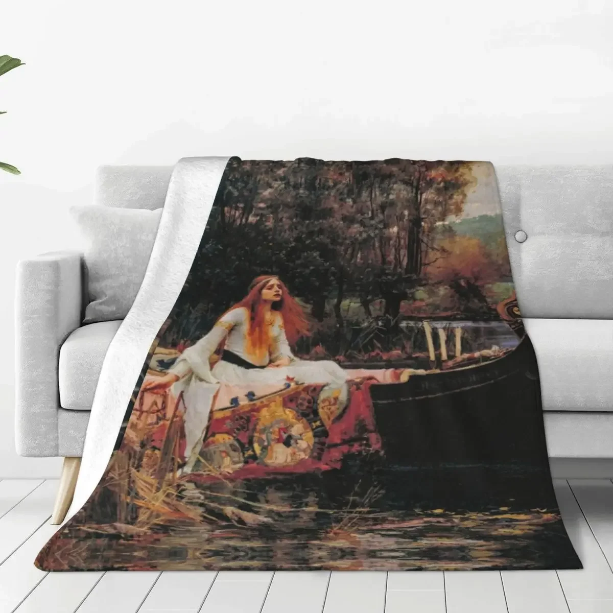 Фланелевые одеяла леди шалота от Джона Уильяма теплый мягкий Фэнтезийный плед