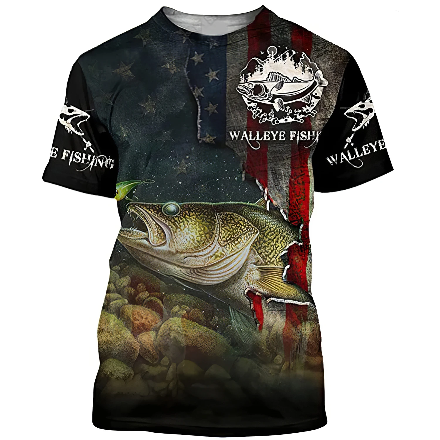 

Новинка, модная летняя мужская футболка, футболка унисекс с 3D-принтом рыбалки, крутая Повседневная футболка TD111112