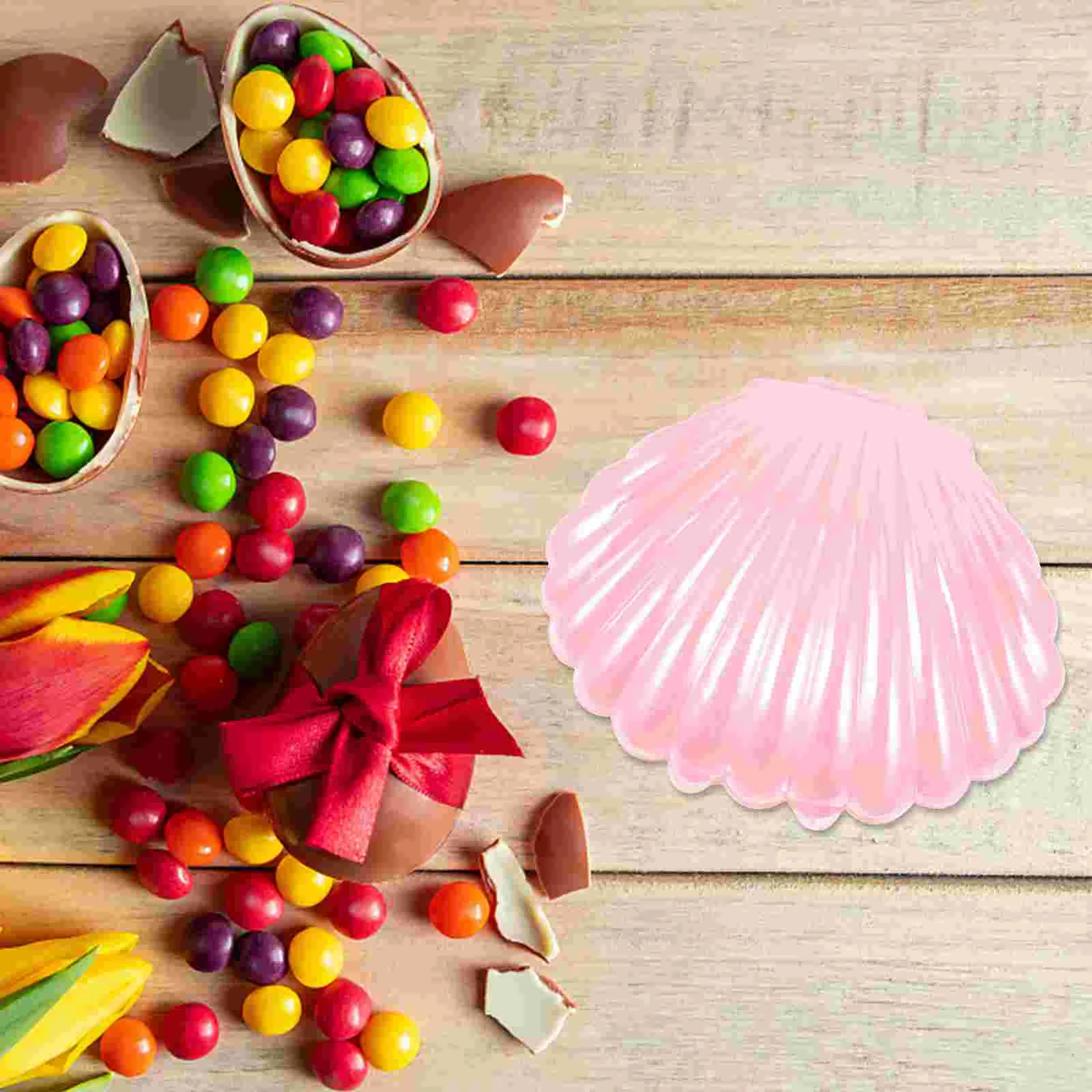 10 шт. коробка для конфет с жемчугом коробки в форме ракушки блюдо ювелирных