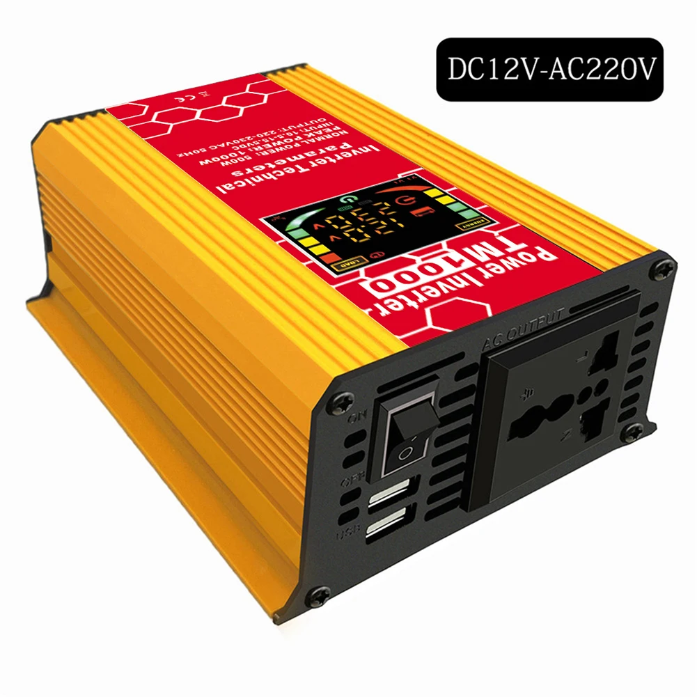 

1pcs Car Inverter Converter Wave Inverter DC12V To AC110/220V Converter Car Power Inverter Battery Clip