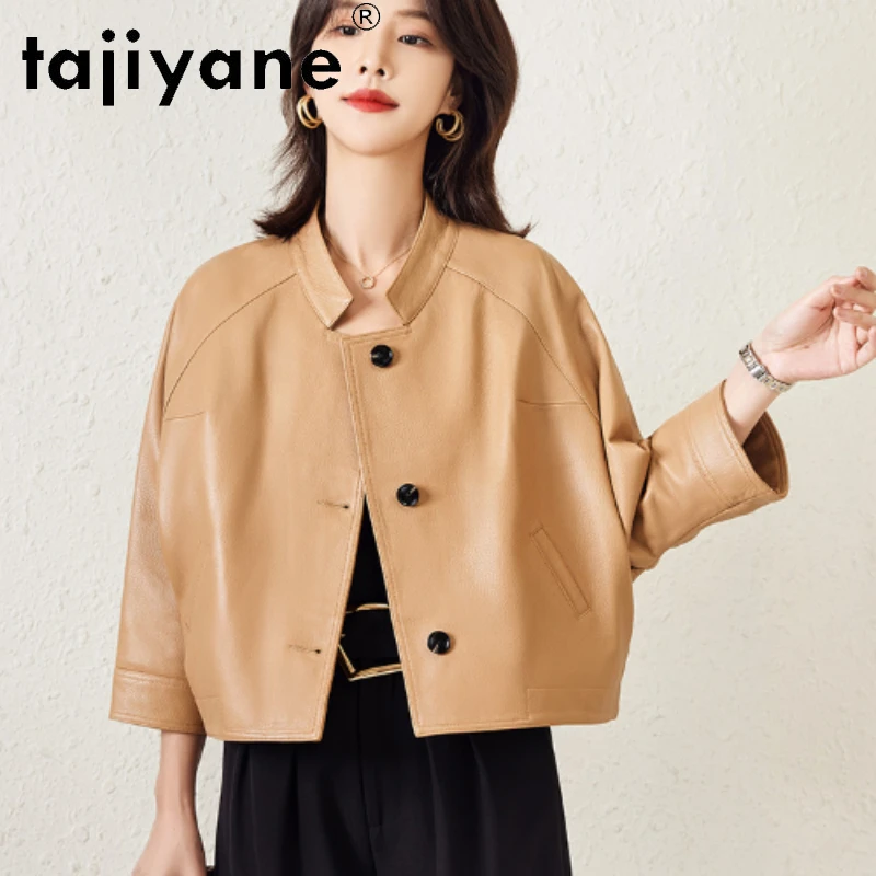 Top Real Leather Jacket Women 22 Spring New Fashion Women's Elegant Sheepskin Outfits Casual Sweet Jacket Short Mujer Chaqueta