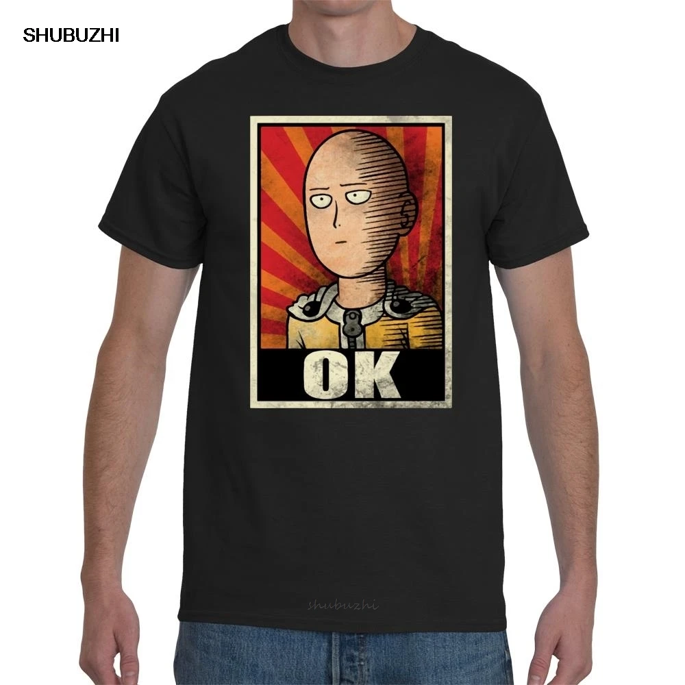 

T-shirt One Punch Man OK Poster Tshirt Harajuku Tops T Shirt Fashion Classic Men Short Sleeve O-neck Tees Tops Streetwear