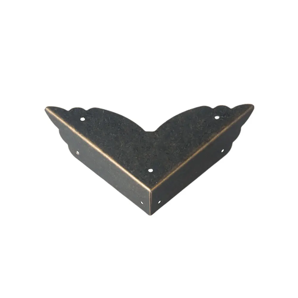 

12pcs Retro Crafts Cabinet Home Decor Edge Protector Accessories Metal Box Safety Bumpers Jewelry Case Corner Guard Furniture