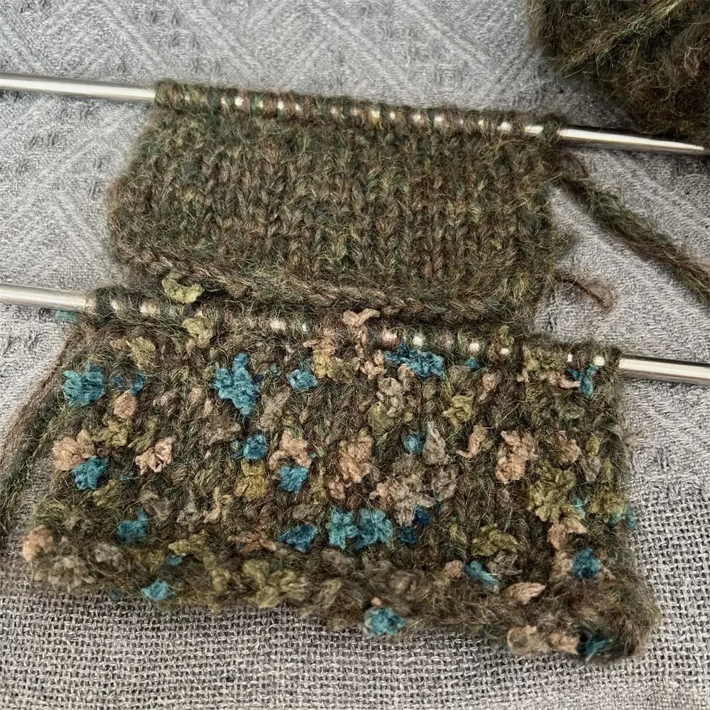 Лесная зеленая пряжа 200 г многожильная мохеровая натуральная мягкая ручная