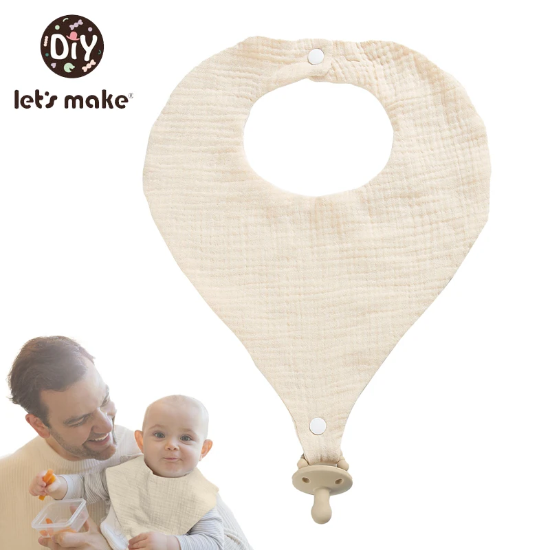 

Cotton Bibs for Boys and Girls Saliva Towel With Pacifier for Baby Feeding Apron for Newborns Babies Accessories Newborn Gift