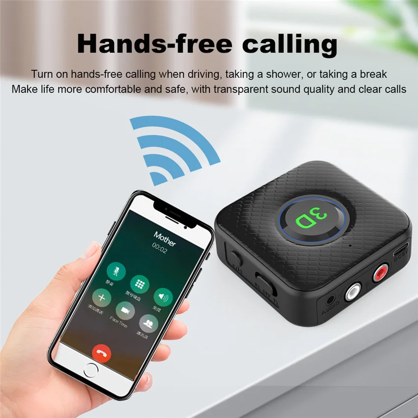 Bluetooth 5 0 приемник передатчик 3D стерео AUX 3 мм разъем RCA беспроводной аудио адаптер