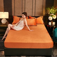 soft and warm in winter elastic fitted sheet adjustable flannel mattresses plush sheets150 160 sizes attached pillowcase