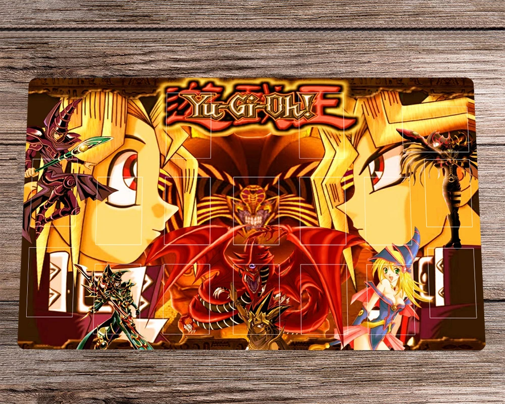 

Игровой коврик YuGiOh gcc TCG, аниме «Темная волшебная девушка», игровой коврик для торговых карт, «зоны и сумка», противоскользящий, 60x35 см