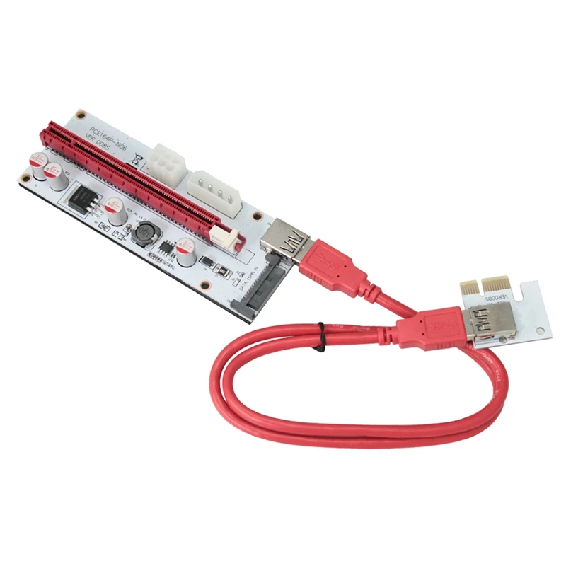 VER008S USB3.0 карта-адаптер PCI-E 1X до 16X карта изображения с тремя портами Удлинительный