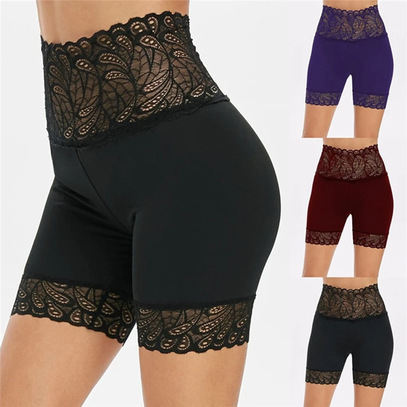 Seamless Underwear Shorts Women Soft Safety Short Pants Female Sexy Lace Black Boxers Women Boyshort Panties