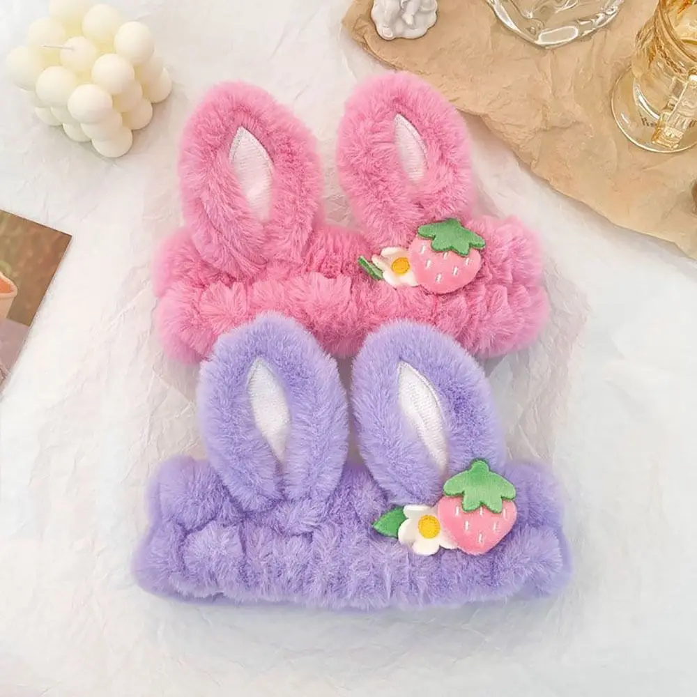 

Cartoon Plush Headband Flower Non-Slip Makeup Headband Elastic Hair Turban Wash Face Hair Band Women Hair Accessories