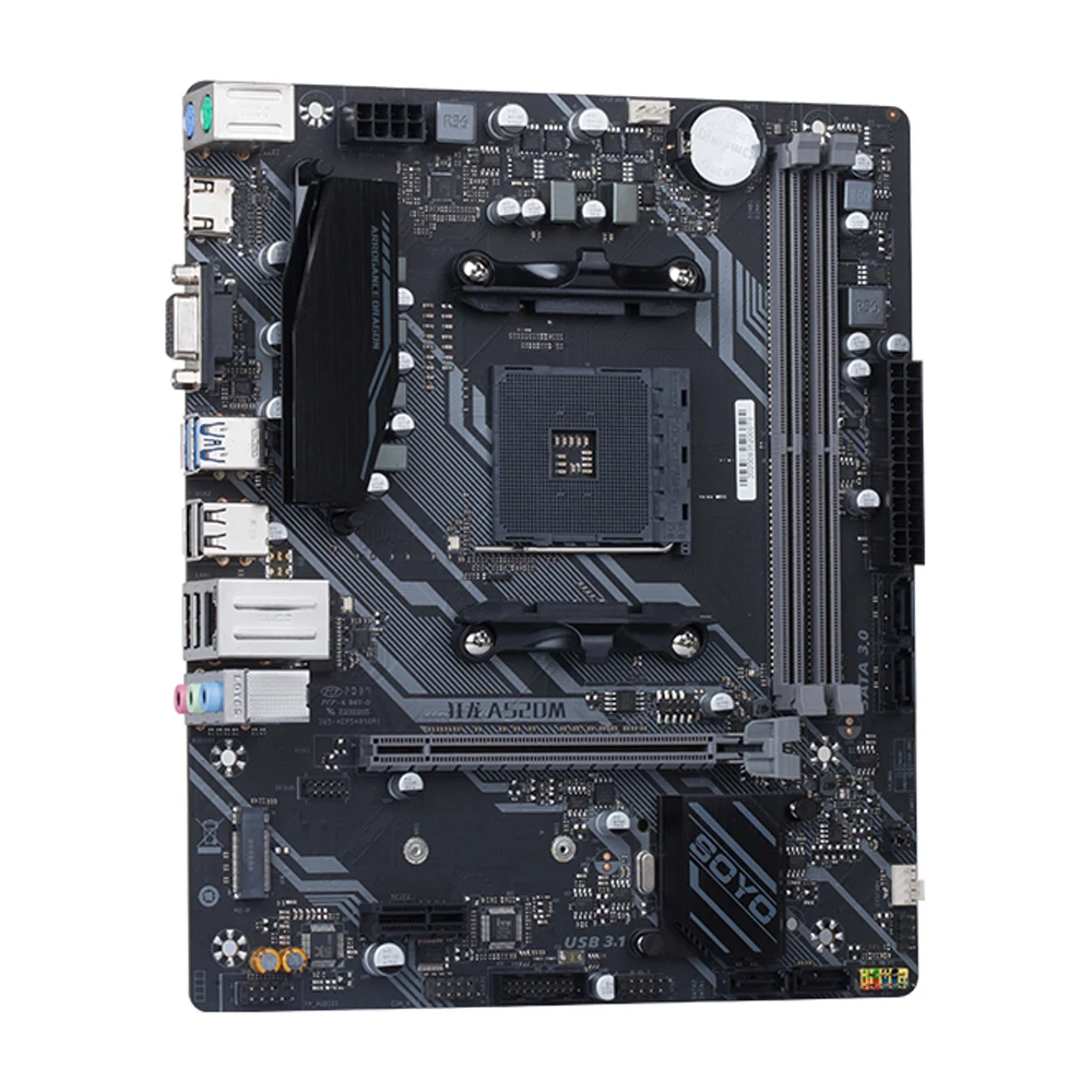 Материнская плата SOYO New Dragon A520M с комплектом процессоров Ryzen 5 5600 [без кулера]
