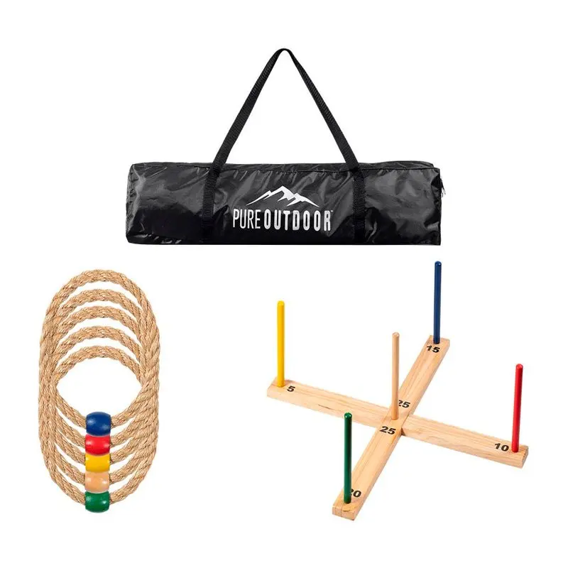

Pure Outdoor Collection Ring Toss - Easy Assembly, Perfect for Tailgating, Camping, BBQs, Backyards, & Beaches
