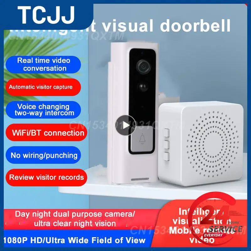 

Electronic Cats Eye Alarm App Control Smart Door Bell Pir Human Body Detection Intercom Indoor Wifi Visual Doorbell Wireless