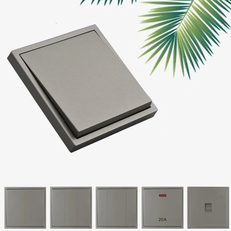 13A Великобритания Гонконг Стандартные серые настенные переключатели с