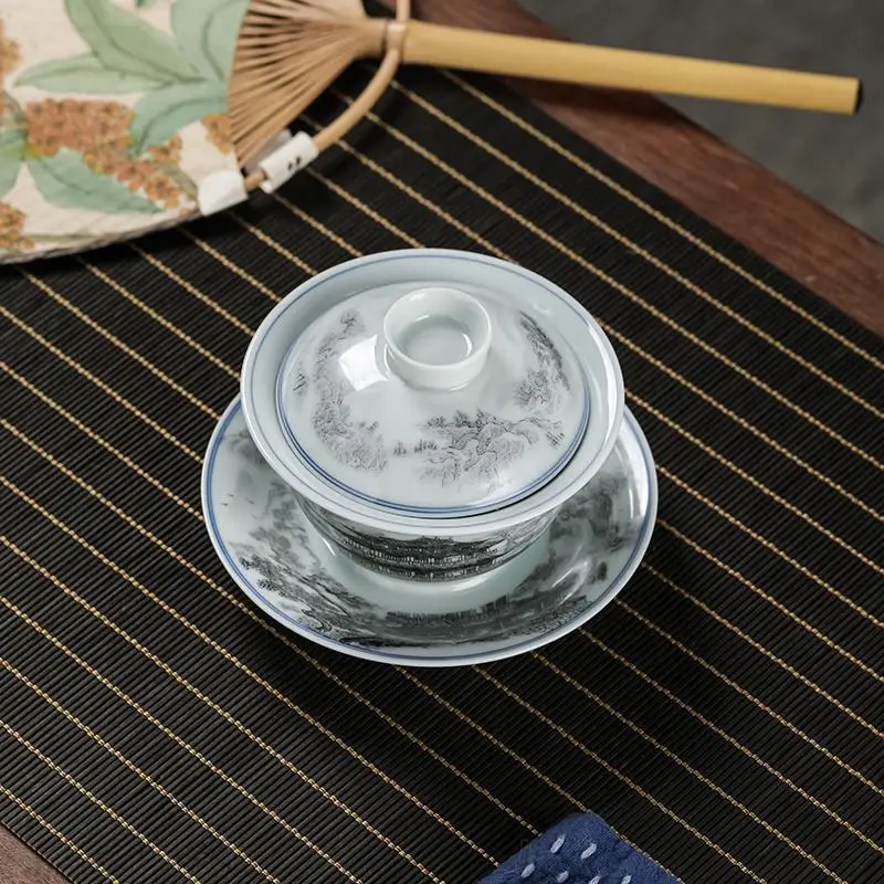 Четыре знаменитых здания одиночная антикварная керамика чайная чашка цвет