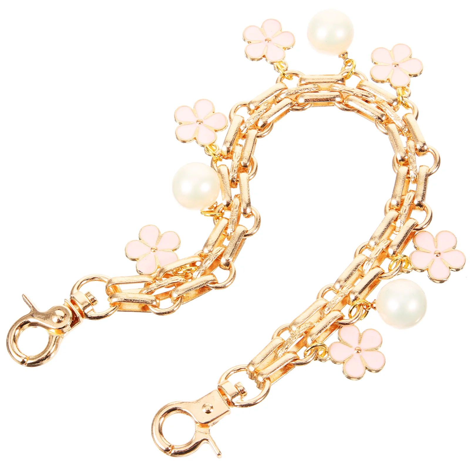 

Necklace Extender Purse Chain Strap Bag Making Supplies Pearl Handbag Alloy Shoulder