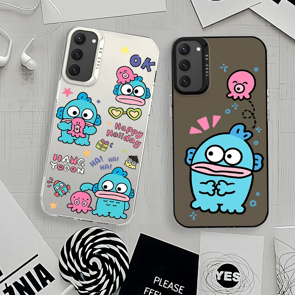 Милый чехол MINISO H-Hangyodon для Samsung Galaxy A 15 54 55 S23 S24 S25 4G 5G Ultra Plus Fe Laser Cover IMD телефона