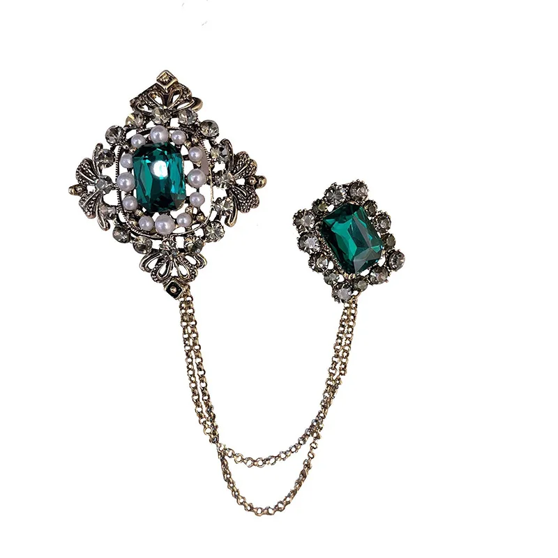 Роскошные женские и мужские Броши barстразы цепочка модные креативные корсажные