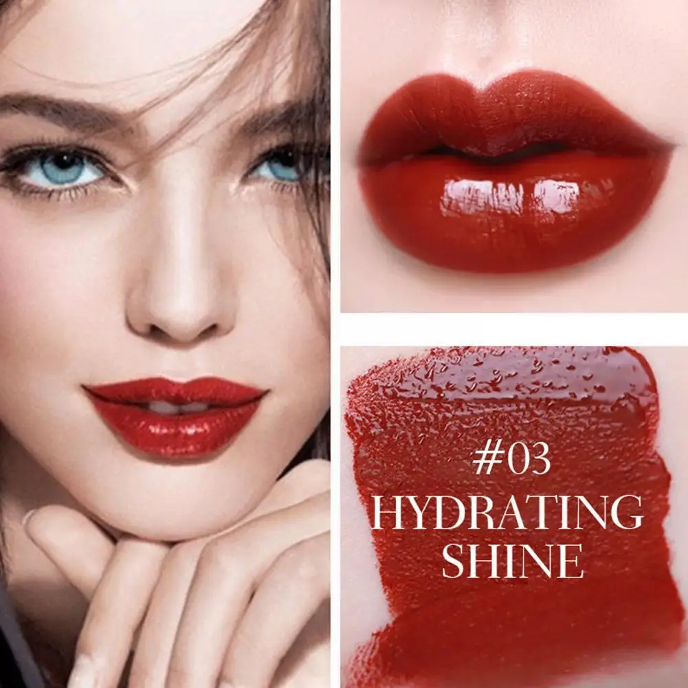 

New Ladies Moist Dye Lip Liquid Matte Lip Gloss Moisturizing Lasting Glaze Lip 3D Oil Plump Color Liquid Lip Lip Liquid Glo P6G4