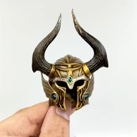 for sale 16th tbleague pl2020 173a knight of fire dark gold horn helmet model for 12inch action figures accessories