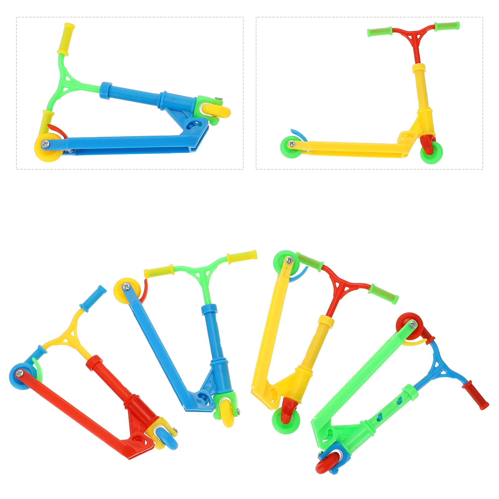 

4Pcs Finger Scooters Nice Fine Chic Fingertip Movement Toys Mini Finger Toys Mini Plastic Scooters