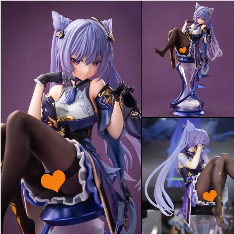

In Stock Genshin Impac Keqing Pvc Premium Edition Sexy Cartoon Game Character Model Static Child Doll Desktop Decoration Gifts