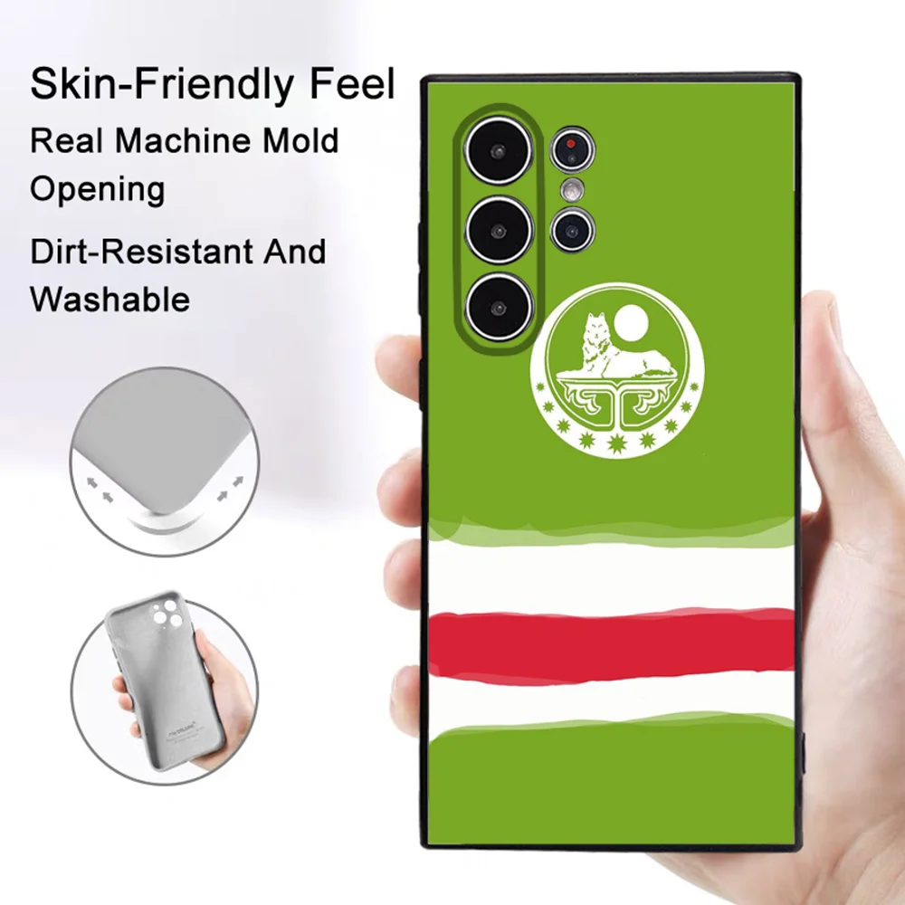 Чехол для телефона с национальным флагом C-Chechen Samsung Galaxy S25 S24 S22 S23 Ultra S21 S20 Plus 5G