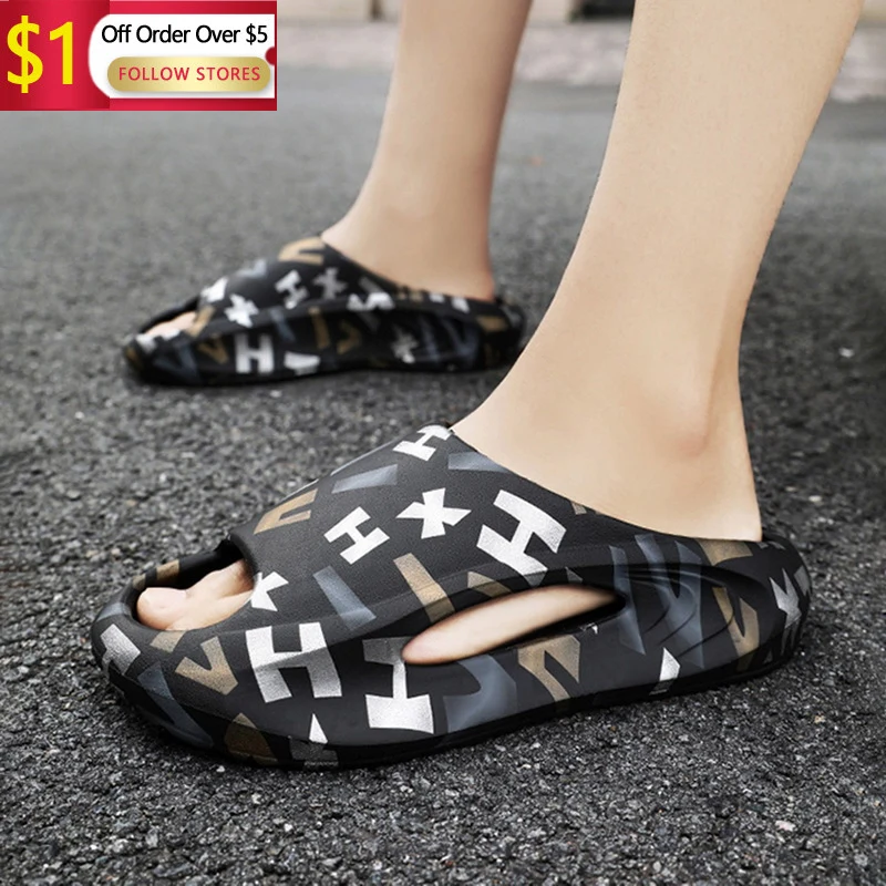 

Summer Beach Ourdoor Clouds Slides Women Slippers Indoor Eva Soft Flip Flops Men Thick Sole Anti-Slip Casual Shoes Women Sandals