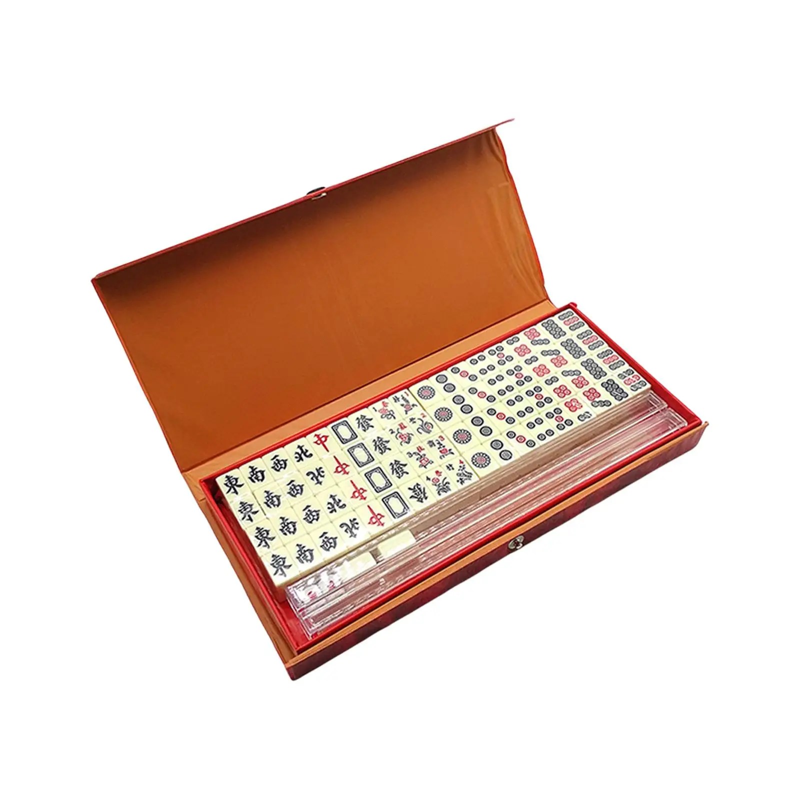

Портативный набор для Маджонга, Набор для игры в маджонг для досуга, аксессуары для игр, 146 миниатюрные долговечные плитки для Маджонга