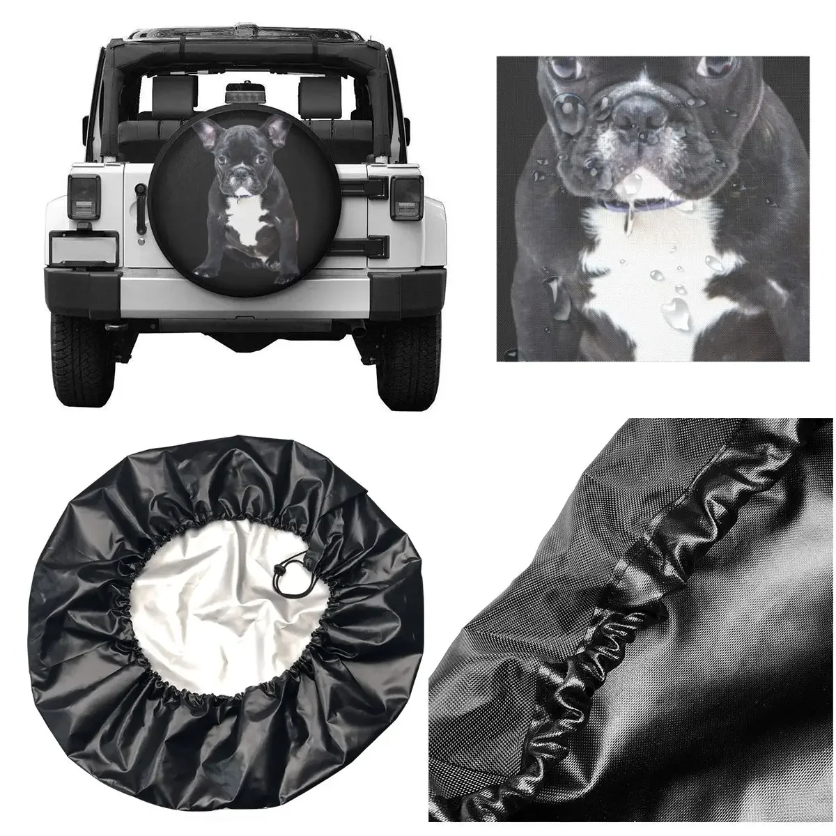 Чехол для запасного колеса с французским бульдогом сумка Jeep Hummer щенка собаки