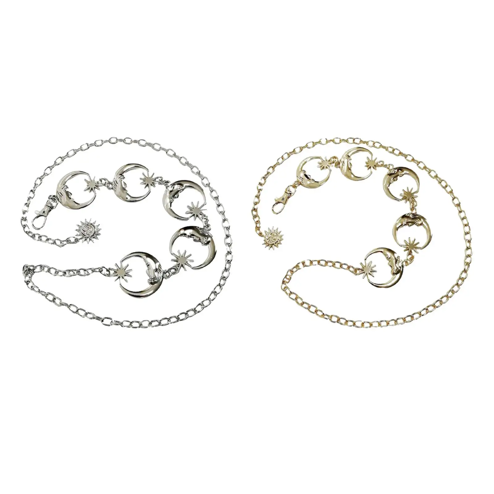 

Fashionable Women Punk Metal Waist Chain, Adjustable Size Durable Electroplating Craft