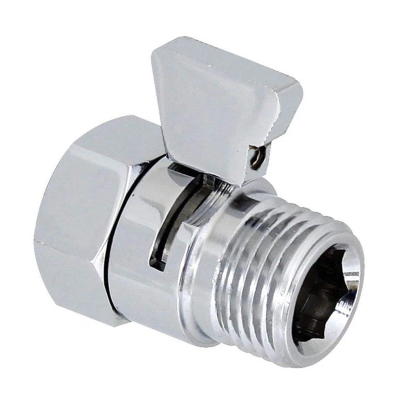 

1/2" Shower Head Arm Diverter Valve Plastic Shut-Off Valve Flow Control Valve for Handheld Shower Head & Bidet Sprayer